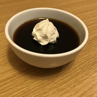 コーヒーゼリーが大好きで作らせてもらいました。
簡単で美味しかったです(^｡^)